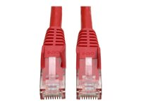 Tripp Lite 25ft Cat6 Gigabit Snagless Molded Patch Cable RJ45 M/M Red 25' - Cordon de raccordement - RJ-45 (M) pour RJ-45 (M) - 7.6 m - UTP - CAT 6 - moulé, sans crochet, bloqué - rouge N201-025-RD