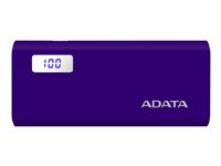 ADATA P12500D - Banque d'alimentation - 12500 mAh - 45 Wh - 2.1 A - 2 connecteurs de sortie (USB) - violet AP12500D-DGT-5V-CPU