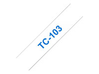 Brother TC103 - 12 mm x 7.7 m - Bleu sur transparent - ruban laminé - pour P-Touch PT-2000, PT-3000, PT-500, PT-5000, PT-8E TC103