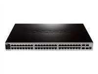 D-Link xStack DGS-3420-52P - Commutateur - Géré - 48 x 10/100/1000 (PoE) + 4 x 10 Gigabit SFP+ - de bureau, Montable sur rack - PoE DGS-3420-52P