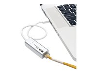 Tripp Lite Adaptateur Réseau NIC USB 3.0 SuperSpeed vers Gigabit Ethernet, 10/100/1000, Plug and Play, Aluminium - Adaptateur réseau - USB 3.0 - Gigabit Ethernet - argent U336-000-GB-AL