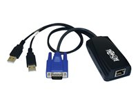 Tripp Lite USB (2) Server Interface Unit Virtual Media KVM Switch HD15 USB RJ45 - Adaptateur clavier/ vidéo / souris / USB - HD-15 (VGA) (M) pour USB, RJ-45 B078-101-USB2