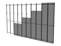 Peerless-AV - Kit de montage (cadre, support de fixation murale) - pour mur vidéo 8 x 4 LED - aluminium - noir - montable sur mur - pour Samsung IF020H, IF020H-E DS-LEDIF-8X4