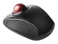 Kensington Advance Fit Wireless Mobile Trackball - Boule de commande - droitiers et gauchers - laser - 2 boutons - sans fil - 2.4 GHz - récepteur sans fil USB - graphite, Rouge rubis K72352EU