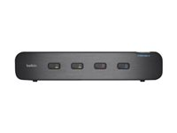 Belkin Advanced Secure Dual-Head DVI-I KVM Switch - Commutateur écran-clavier-souris/audio - 4 x KVM / audio - 1 utilisateur local - de bureau - pour P/N: F1DN102F-3EA, F1DN104W-3EA F1DN104E-3EA