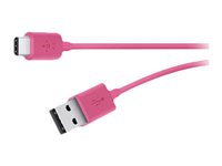 Belkin MIXIT - Câble USB - USB (M) pour USB-C (M) - USB 2.0 - 1.83 m - connecteur C réversible - rose F2CU032BT06-PNK