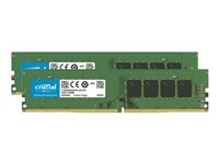 Crucial - DDR4 - kit - 8 Go: 2 x 4 Go - DIMM 288 broches - 2666 MHz / PC4-21300 - CL19 - 1.2 V - mémoire sans tampon - non ECC CT2K4G4DFS6266