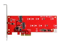 StarTech.com Carte contrôleur PCI Express pour 2 SSD M.2 NGFF - Adaptateur PCIe vers 2x SSD SATA III 6 Gb/s - Contrôleur de stockage - M.2 - M.2 Card / SATA 6Gb/s - PCIe 2.0 x2 - pour P/N: BNDTB10GI, BNDTB210GSFP, BNDTB310GNDP, BNDTB410GSFP, BNDTB4M2E1, BNDTBUSB3142 PEX2M2