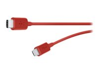 Belkin MIXIT - Câble USB - Micro-USB de type B (M) pour USB-C (M) - Thunderbolt 3 / USB 2.0 - 1.83 m - rouge F2CU033BT06-RED