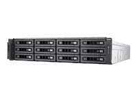 QNAP TS-EC1280U-R2 - Serveur NAS - 12 Baies - rack-montable - SATA 6Gb/s - RAID 0, 1, 5, 6, 10, JBOD, disque de réserve 5, 6 disques de secours, disque de réserve 10, disque de réserve 1 - RAM 4 Go - Gigabit Ethernet / 10 Gigabit Ethernet - iSCSI - 2U TS-EC1280U-E3-4GE-R2