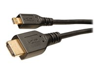 Tripp Lite 3ft HDMI to Micro HDMI Cable with Ethernet Digital Video / Audio Adapter Converter M/M 3' - HDMI avec câble Ethernet - HDMI (M) pour HDMI micro (M) - 91 cm - blindé - noir P570-003-MICRO