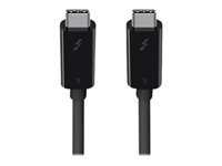 Belkin Thunderbolt 3 - Câble Thunderbolt - 24 pin USB-C (M) pour 24 pin USB-C (M) - USB 3.1 Gen 2 / Thunderbolt 3 - 2 m - noir - pour P/N: F4U109tt F2CD085BT2M-BLK