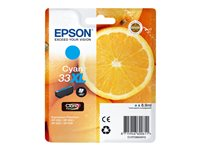 Epson 33XL - 8.9 ml - XL - cyan - originale - blister - cartouche d'encre - pour Expression Home XP-635, 830; Expression Premium XP-530, 540, 630, 635, 640, 645, 830, 900 C13T33624010