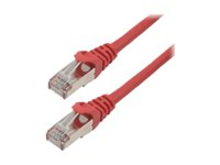 MCL - Cordon de raccordement - RJ-45 (M) pour RJ-45 (M) - 20 m - SFTP - CAT 6 - moulé, sans crochet, bloqué - rouge FCC6BMSF-20M/R