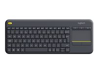 Logitech Wireless Touch Keyboard K400 Plus - Clavier - sans fil - 2.4 GHz - espagnol - noir 920-007137