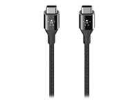 Belkin MIXIT DuraTek - Câble USB - USB-C (M) pour USB-C (M) - 3 A - 1.22 m - noir F2CU050BT04-BLK