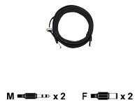 Axis Audio I/O Cable for AXIS P33 Series - Rallonge de câble audio - mini jack stéréo mâle pour mini jack stéréo femelle - 5 m - pour AXIS P3343, P3343-V, P3343-VE, P3344, P3344-V, P3344-VE 5502-331