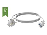 Vision Techconnect TC 2MEUIEC - Câble d'alimentation - power IEC 60320 C13 pour power CEE 7/7 (M) - CA 250 V - 16 A - 2 m - blanc - Europe (sauf Royaume-Uni) TC 2MEUIEC
