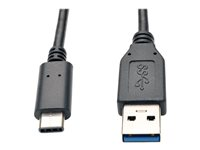 Eaton Tripp Lite Series USB-C to USB-A Cable (M/M), USB 3.2 Gen 1 (5 Gbps), Thunderbolt 3 Compatible, 3 ft. (0.91 m) - Câble USB - USB type A (M) pour 24 pin USB-C (M) - USB 3.1 - 91 cm - moulé - noir U428-003