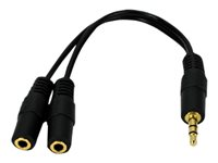 MCL Samar - Répartiteur audio - mini jack stéréo (F) pour mini jack stéréo (M) - 10 cm CG-701HQ/C