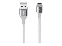 Belkin MIXIT DuraTek USB-C to USB-A Cable - Câble USB - USB-C (M) pour USB (M) - 3 A - 1.2 m - argent F2CU059BT04-SLV