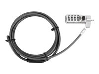 Targus DEFCON Compact Combo Cable Lock - Câble de sécurité - noir - 1.98 m ASP71GL