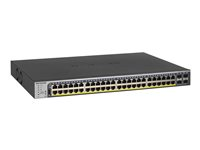 NETGEAR Pro GS752TPv2 - Commutateur - C3 - intelligent - 48 x 10/100/1000 (PoE+) + 4 x Gigabit SFP - Montable sur rack - PoE+ (380 W) GS752TP-200EUS