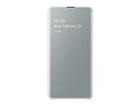 Samsung Clear View Cover EF-ZG970 - Protection à rabat pour téléphone portable - blanc - pour Galaxy S10e, S10e (Unlocked), S10e Enterprise Edition EF-ZG970CWEGWW