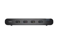 Belkin Advanced Secure DVI-I KVM Switch - Commutateur écran-clavier-souris/audio - 4 x KVM / audio - 1 utilisateur local - de bureau F1DN104B-3EA