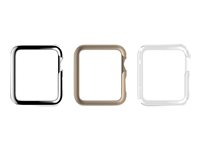 Griffin Ultra Thin Case - Pare-chocs pour montre - polycarbonate - clair, or, or mat (pack de 3) - pour Apple Watch (38 mm) GB41962