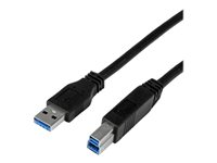 StarTech.com Câble Certifié USB 3.0 A vers B 1 m - M/M - Cordon USB3 SuperSpeed USB A (M) USB B (M) - Câble USB 3.0 AB - Noir 1m - Câble USB - USB Type B (M) pour USB type A (M) - USB 3.0 - 1 m - moulé - noir - pour P/N: HB31C2A2CME, KITBXDOCKPNA, KITBXDOCKPUK, SV231HU34K6, SV231QDPU34K, SV431HU34K6 USB3CAB1M