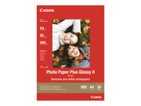 Canon Photo Paper Plus Glossy II PP-201 - Haute-brillance - 270 microns - 130 x 130 mm - 265 g/m² - 20 feuille(s) papier photo - pour PIXMA iP110, iP4870, iP8770, iX6560, iX6770, MP258, MX727, PRO-1, PRO-10, 100, TS7450 2311B060