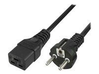 Uniformatic - Câble d'alimentation - IEC 60320 C19 pour power CEE 7/7 (M) - 220 V - 16 A - 3 m - noir 46083