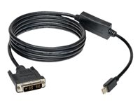 Tripp Lite 6ft Mini DisplayPort to DVI Adpater Converter Cable mDP to DVI 1920 x 1080 M/M 6' - Câble d'écran - liaison simple - Mini DisplayPort (M) pour DVI-D (M) - 1.83 m - vis moletées - noir P586-006-DVI