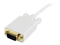 StarTech.com Adaptateur Mini DisplayPort vers VGA - Câble Actif Vidéo Display Port Mâle vers VGA Mâle pour Apple Mac ou PC - Blanc 1,8m - Convertisseur vidéo - VGA - DisplayPort - blanc MDP2VGAMM6W