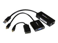 StarTech.com Kit d'adaptateurs pour Lenovo Yoga 3 Pro - Micro HDMI vers VGA, Micro HDMI vers HDMI, USB 3.0 vers Gigabit Ethernet - Lot d'accessoires pour notebook - noir LENYMCHDVUGK