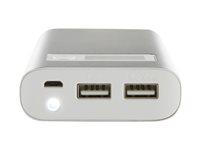 PNY PowerPack AD7800 - Banque d'alimentation - 7800 mAh - 2.4 A - 2 connecteurs de sortie (USB) - sur le câble : Micro-USB P-B7800-14S02B-RB