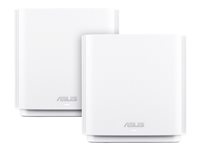 ASUS ZenWiFi AC (CT8) - Système Wi-Fi (2 routeurs) - jusqu'à 5400 pieds carrés - maillage - GigE - 802.11a/b/g/n/ac - Tri-bande 90IG04T0-MO3R40