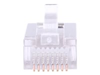 Uniformatic - Connecteur de réseau - RJ-45 (M) - FTP - CAT 5e - transparent (pack de 50) 25116