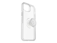 OtterBox Otter + Pop Symmetry Series - Coque de protection pour téléphone portable - antimicrobien - polycarbonate, caoutchouc synthétique - clair - pour Apple iPhone 14 Plus 77-88778