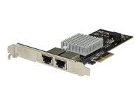 StarTech.com Carte réseau PCI Express à 2 ports 10GBASE-T / NBASE-T avec chipset Intel X550 - Carte réseau 2 ports 10G/5G/2.5G/1G/100Mbps - Adaptateur réseau - PCIe 3.0 x4 profil bas - 10Gb Ethernet x 2 - noir ST10GPEXNDPI
