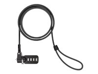 Compulocks Câble de sécurité à Code combinaison T-bar noir - Câble de sécurité - pour Compulocks Universal Tablet Holder CL37