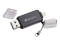 Verbatim Store 'n' Go Dual USB Flash Drive for Lightning Devices - Clé USB - 32 Go - USB 3.0 / Lightning - graphite - pour Apple 10.2-inch iPad; 10.5-inch iPad Air; iPad mini 5; iPhone 11, 8, X, XR, XS, XS Max 49300