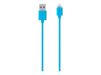 Belkin MIXIT Lightning to USB ChargeSync - Câble Lightning - Lightning (M) pour USB (M) - 1.2 m - bleu - pour Apple iPad/iPhone/iPod (Lightning) F8J023BT04-BLU