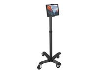 Compulocks Rolling VESA Medical Floor Stand With Universal Tablet Holder Black - Pied - pour tablette - noir - posé sur le sol UCLGMCRSTDB