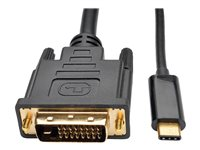 Tripp Lite USB C to DVI Adapter Cable Converter 1080p M/M USB Type C to DVI, USB-C, USB Type-C 16ft 16' - Adaptateur vidéo externe - USB-C 3.1 - DVI - noir U444-016-D