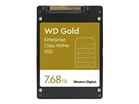 WD Gold Enterprise-Class SSD WDS768T1D0D - SSD - 7.68 To - interne - 2.5" - U.2 PCIe 3.1 x4 (NVMe) WDS768T1D0D