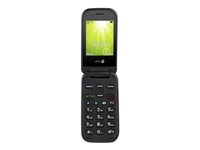 DORO 2404 - Téléphone de service - RAM 16 Mo - microSD slot - Écran LCD - 320 x 240 pixels - rear camera 0,3 MP - noir 7359