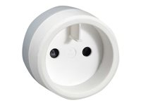 C2G European to US Standard Adapter with Safety Shuters - Adaptateur pour prise d'alimentation - alimentation (M) pour bipolaire (F) - blanc 80812