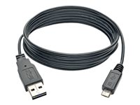 Tripp Lite 6ft USB 2.0 High Speed Cable Slim Reversible A to 5Pin Micro B M/M 6' - Câble USB - Micro-USB de type B (M) pour USB (M) - USB 2.0 - 1.83 m - connecteur A réversible - noir UR050-006-SLIM